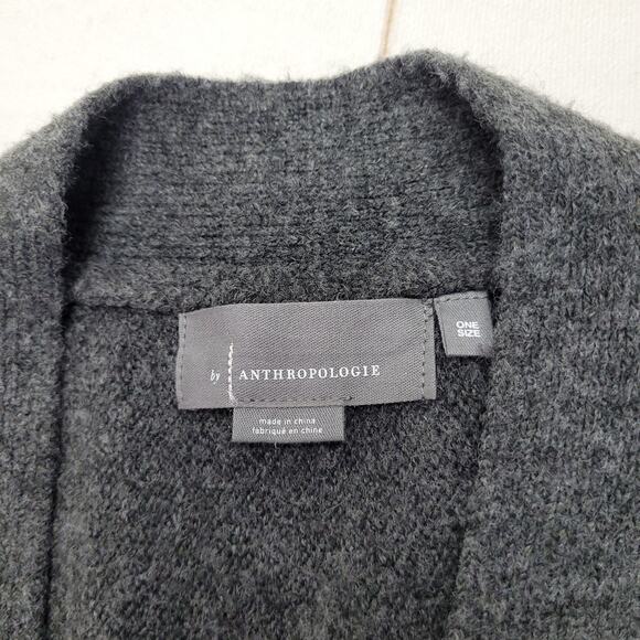 Anthropologie Rhea cropped gray cardigan cocoon sweater - Picture 5 of 10